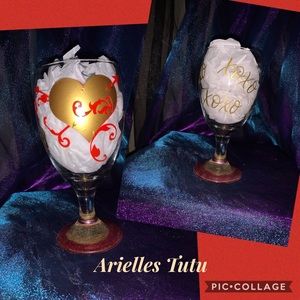 Valentine’s Day wine glass